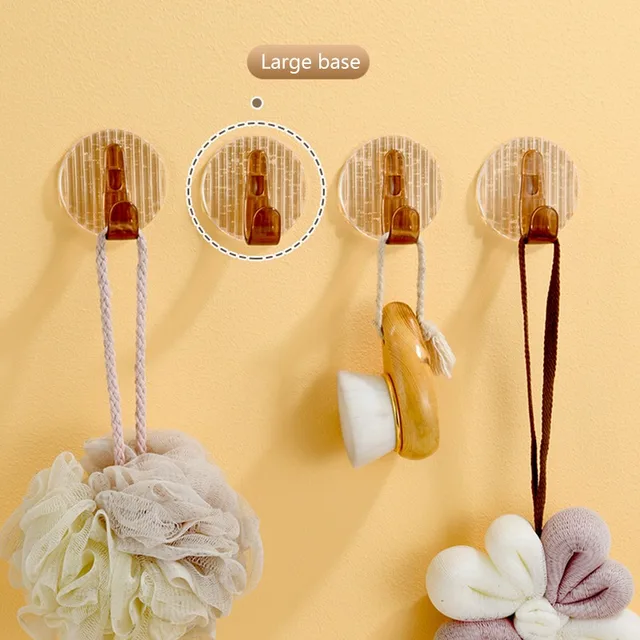 Akril Falhorog Erős Önmagarasztó Törülköző Horog Fürdőszoba Nincs Lyukasztó Fali Bevonat Függő Ajtó Kulccsatás Táska Tartó - Image 2