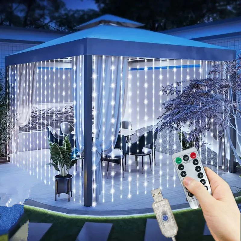 Enchanting 6M LED Garland Fairy Lights - USB Curtain Lights for Weddings, Christmas, Parties, and Outdoor Home Décor
