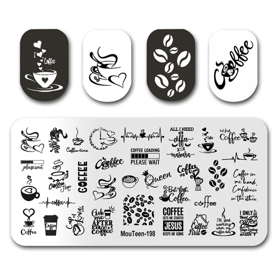 Nail Art Stamp Plate MouTeen-228 Building Landscape Nail Stamping Plates Manicure Set For Nail Art Stamper 6