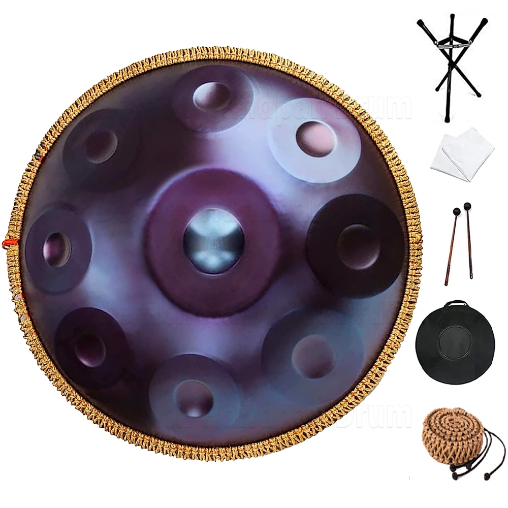 432Hz/440Hz handpan drum 9 tone 18 inch G minor steel tongue drum