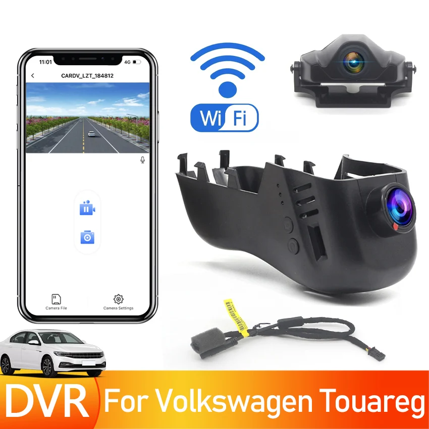 

Wifi 4K Dash Cam Special Car Dvr Camera Video Recorder Original For Volkswagen Touareg 2011-2017 Plug and play UHD 2160P DashCam