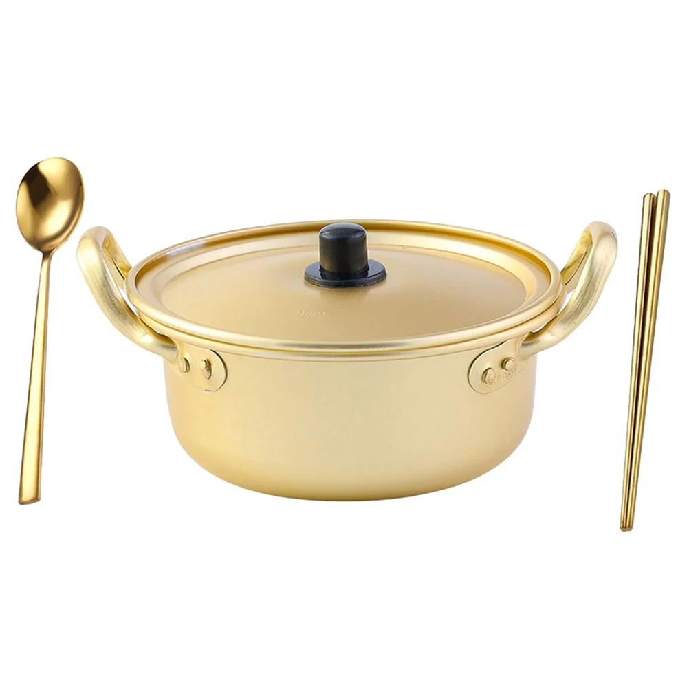 

Instant Noodle Pot Rapid Noodles with Handle Chaffing Dishes Ramen Sauce Pan Cooker Stainless Steel Lid