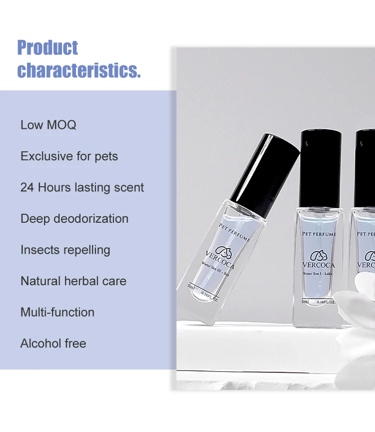 Perfume Original Manufacturing 5ml Ocean Scent Sample Alcohol and Paraben Free Perfume Tester Mini Dog for Pets and Kid