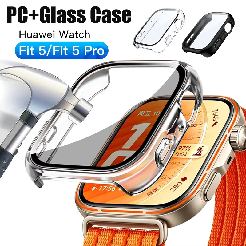 Premium Tempered Glass & Hard PC Bumper Watch Protector Case