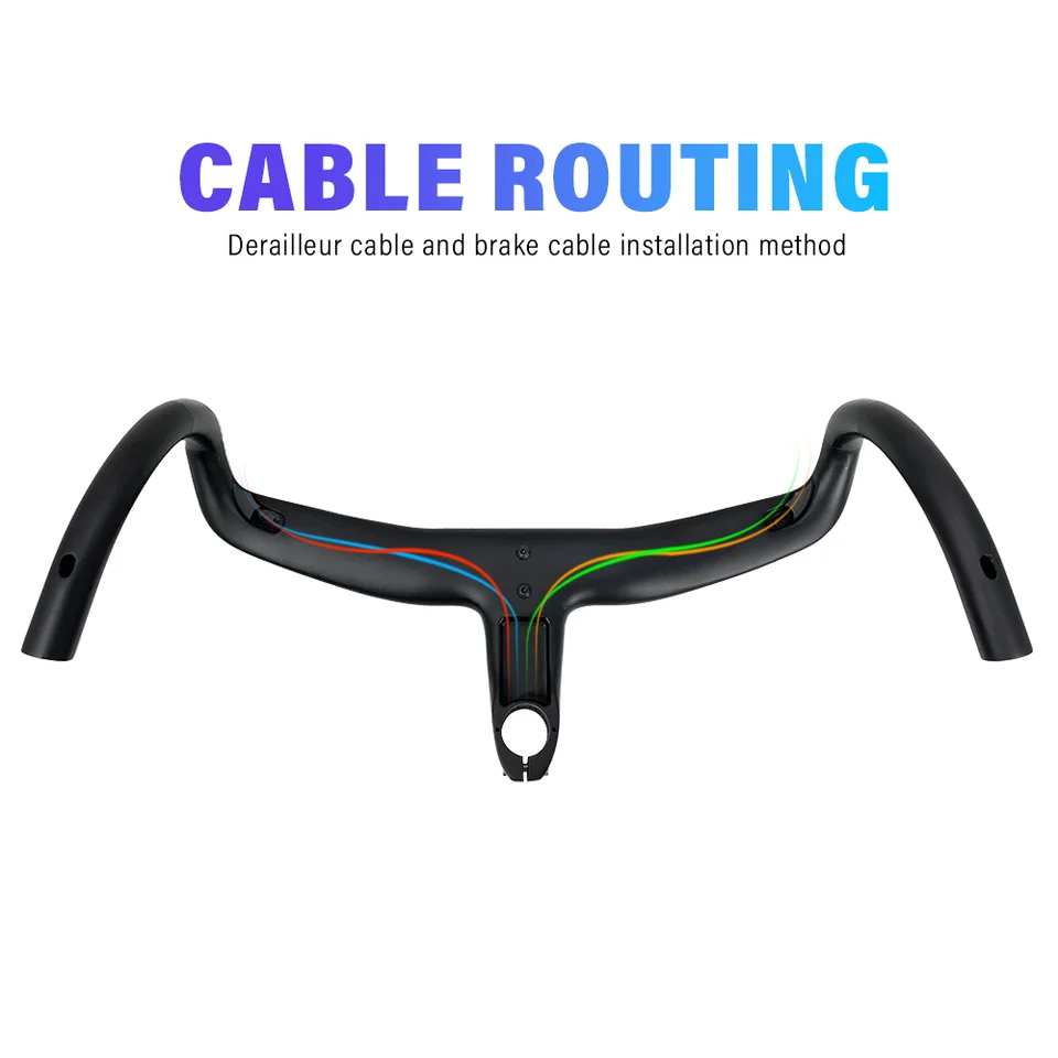 Guidon de vélo de route en carbone, 25 degrés pour vélo de gravier, cyclisme, haute qualité, nouveau design  18