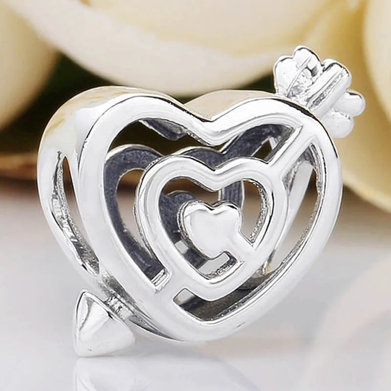 

New Openwork Arrow Pierces Path To Love Beads Fit 925 Sterling Silver Bead Charm Bracelet Bangle Diy Jewelry