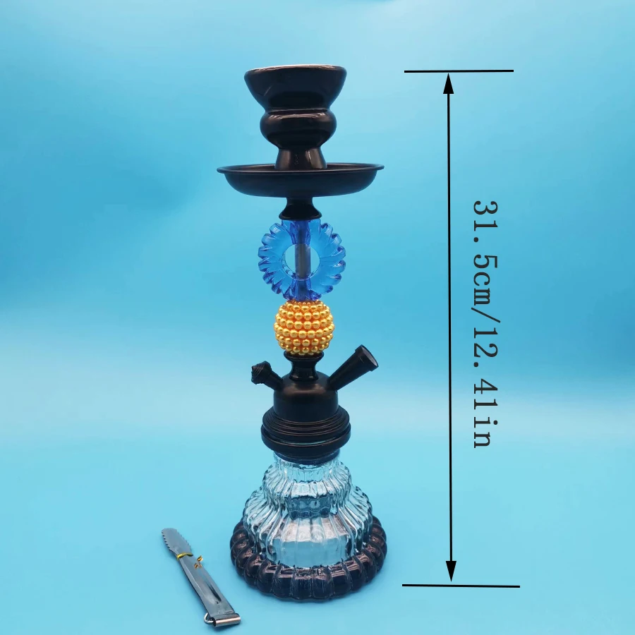 Arabia Hookah Set Small Single Tube Shisha Glass Bottle Ceramic Bowl Hose Pipe Hookah Accessories Birthday Gift hookah accessories hookah set