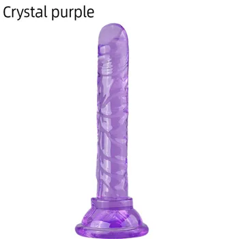 Realistic Dildo Anal Masturbator Sex Toys for Couples Crystal Jelly Dildo Suction Cup Penis Thrusting Dildo Phalos for Women Hot 2