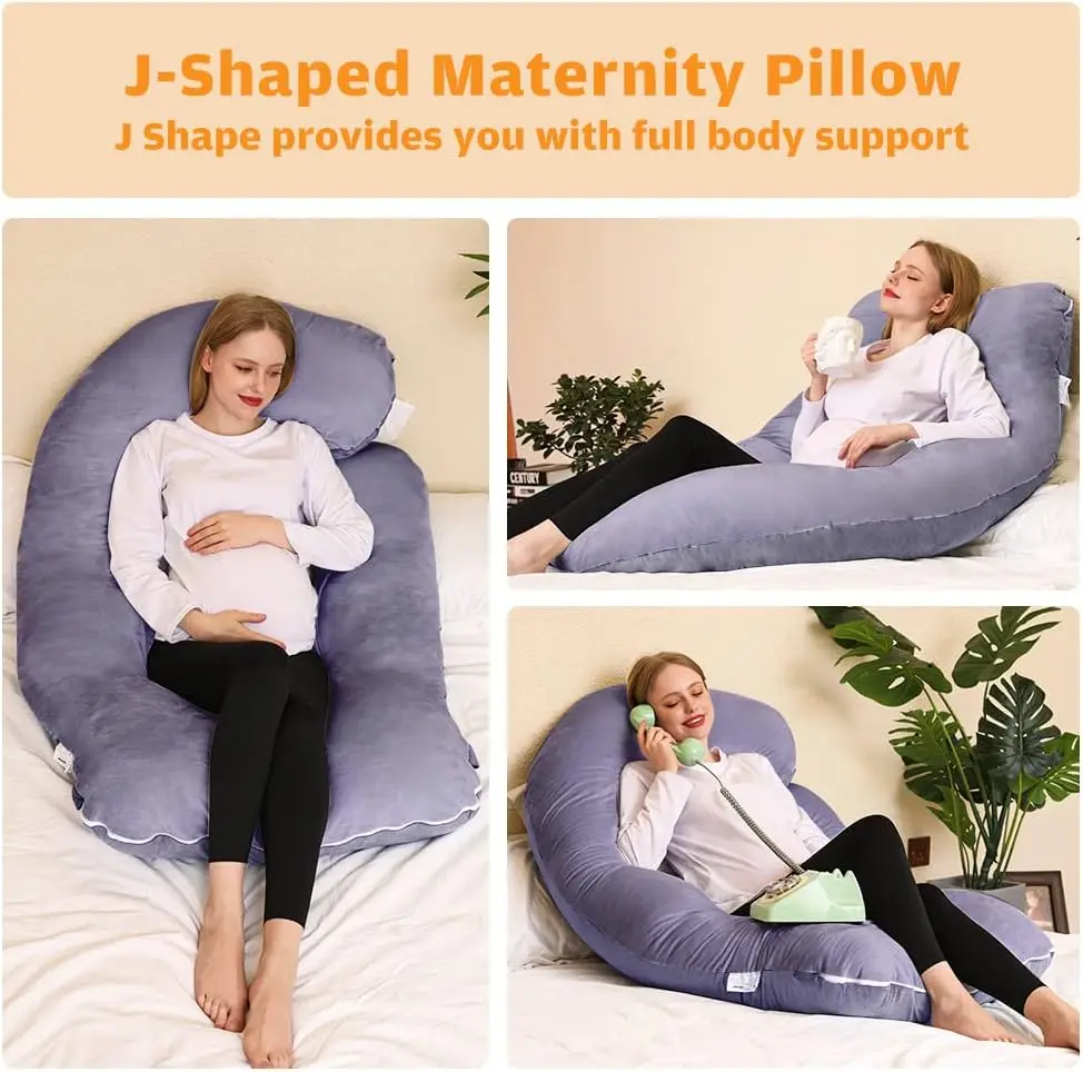 Pregnancy Pillow, U Shaped Full Body Maternity Pillow 58 inch, Pregnant Women Must Haves Pregnancy Pillows for Sleeping