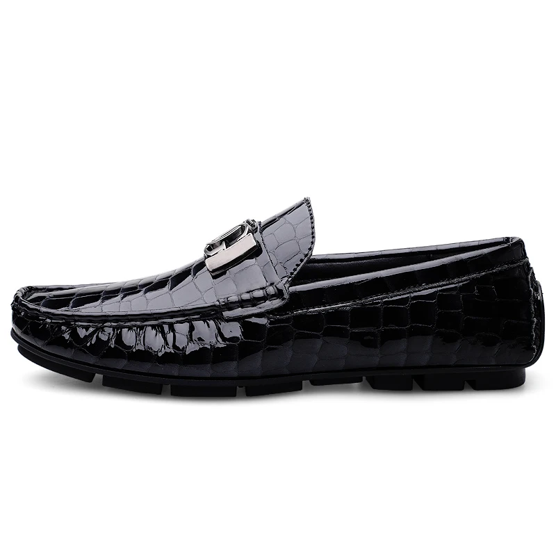 Spring Autumn Mens Patent Leather Shoes Men Loafers Luxury Slip On Loafer Shoes Size 38-45 Dropshipping 4