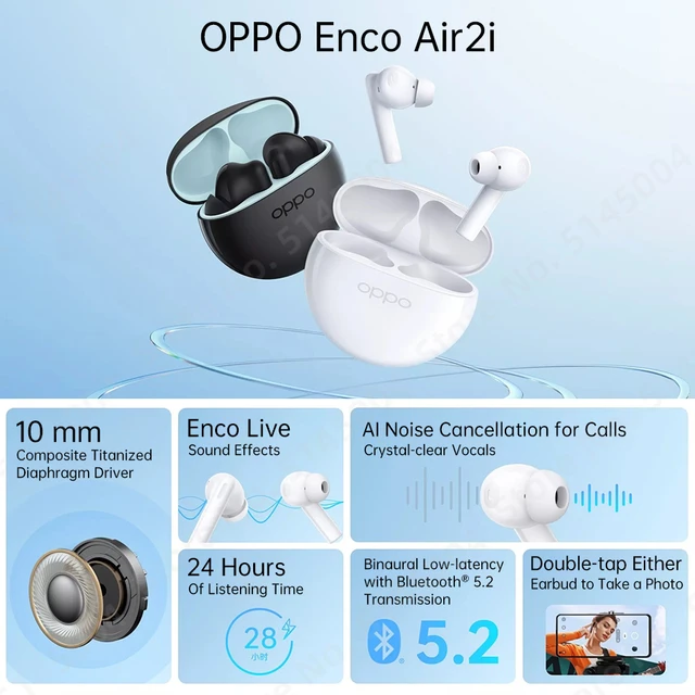 OPPO Enco Buds 2 with 28 hours Battery life & Deep Noise