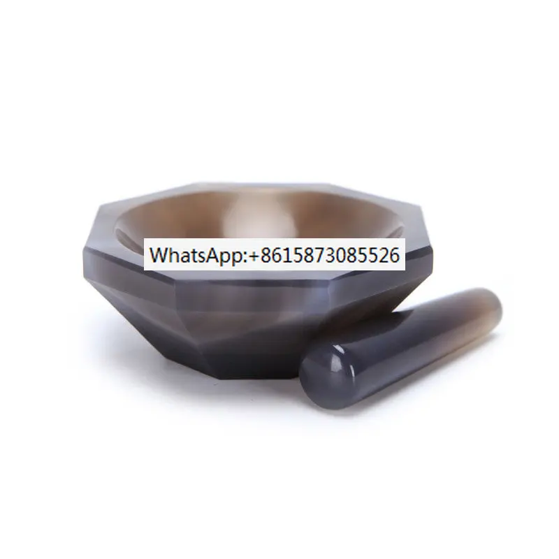 

Natural agate mortar rod, milk bowl, wear-resistant grinding rod, inner diameter of tank 90mm, 100mm, laboratory