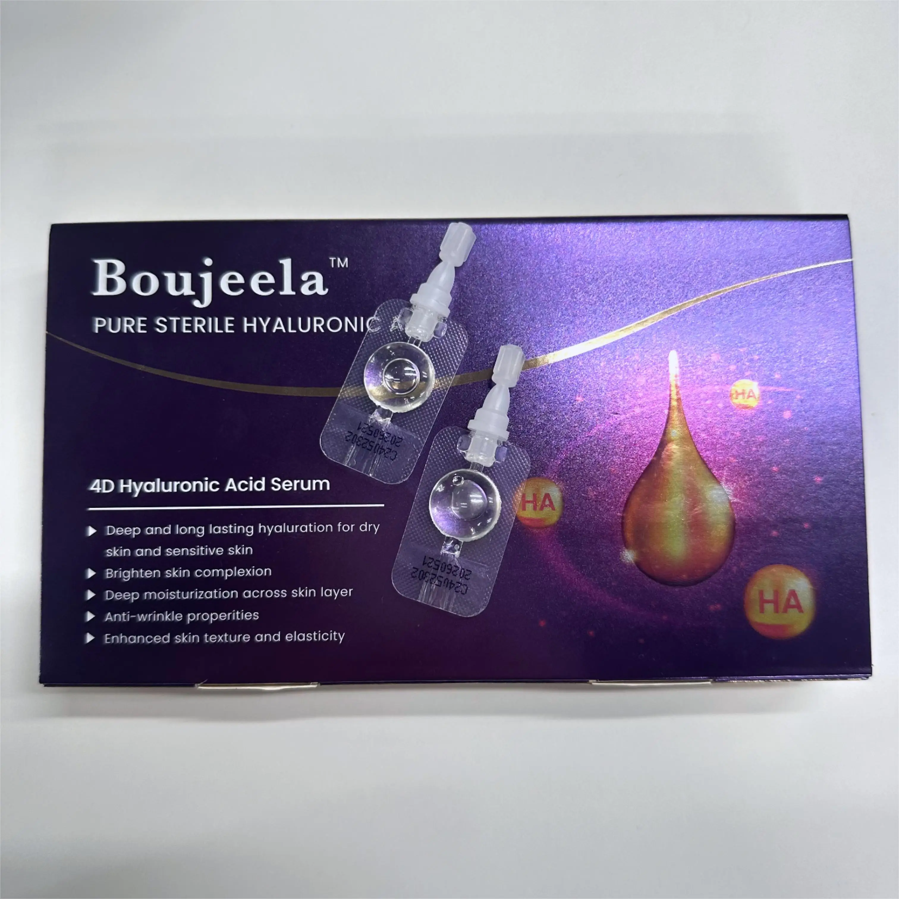 4D Pure Hyaluronic Acid Serum Disposable Capsules Deep Moisturizing Anti-wrinkle Facial Skin Brightening Liquid Essence 5