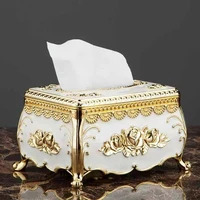 European style tissue box, kitchen, living room, napkin extraction box, hotel, restaurant tabletop paper extraction storage box 1