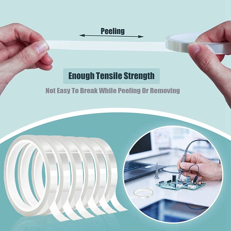 Clear Heat Tape for Heat Press Heat Transfer Tape Sublimation Heat  Resistant Tape for Electronics Printing DIY Crafts