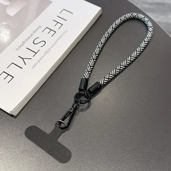 Premium Anti - Drop Phone Lanyard for Outdoor Sports - Universal Wrist Short Lanyard & Phone Charm (Piano Black)