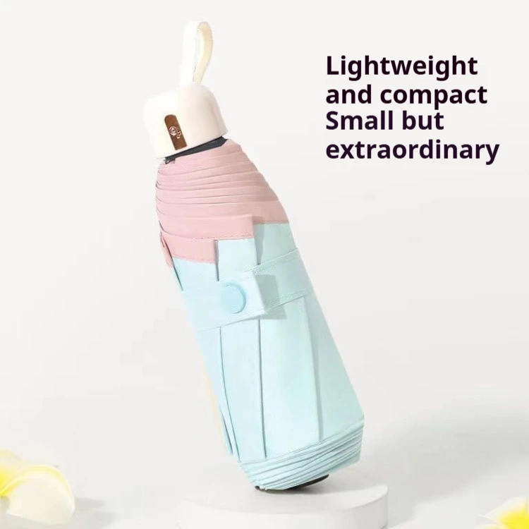 Colorful Portable Sunshade Umbrella with Capsule Design and Rubber Coating