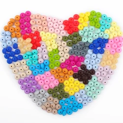 100pcs Lentil Beads12mm Baby Silicone Teething Beads Teether Food Grade Newborn Oral Care DIY Pacifier Chain clips Accessorise