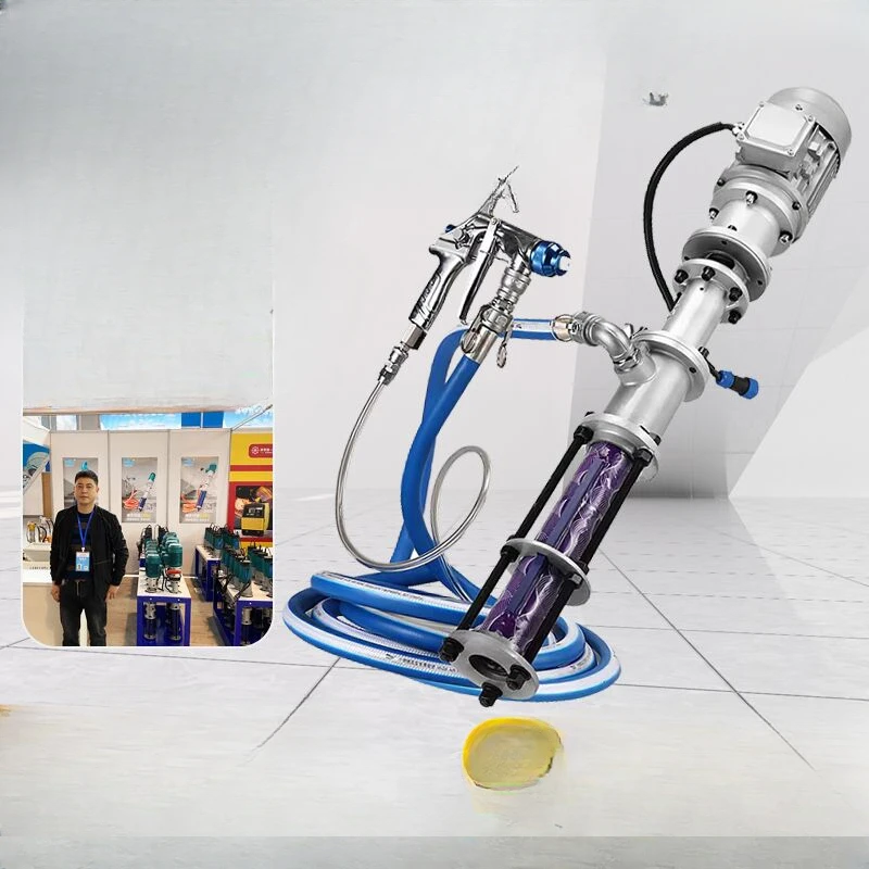 

Small steel cannon dual gun real stone paint spraying machine, integrated machine, high-power putty waterproof
