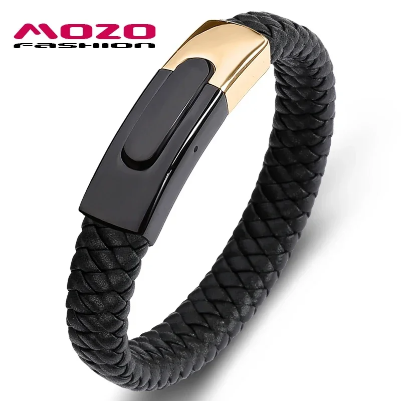 

Leather Braided Bracelet for Men, Stainless Steel Charm, Magnetic, Multi Color, High Quality Jewelry, Boy Gift, Fashion