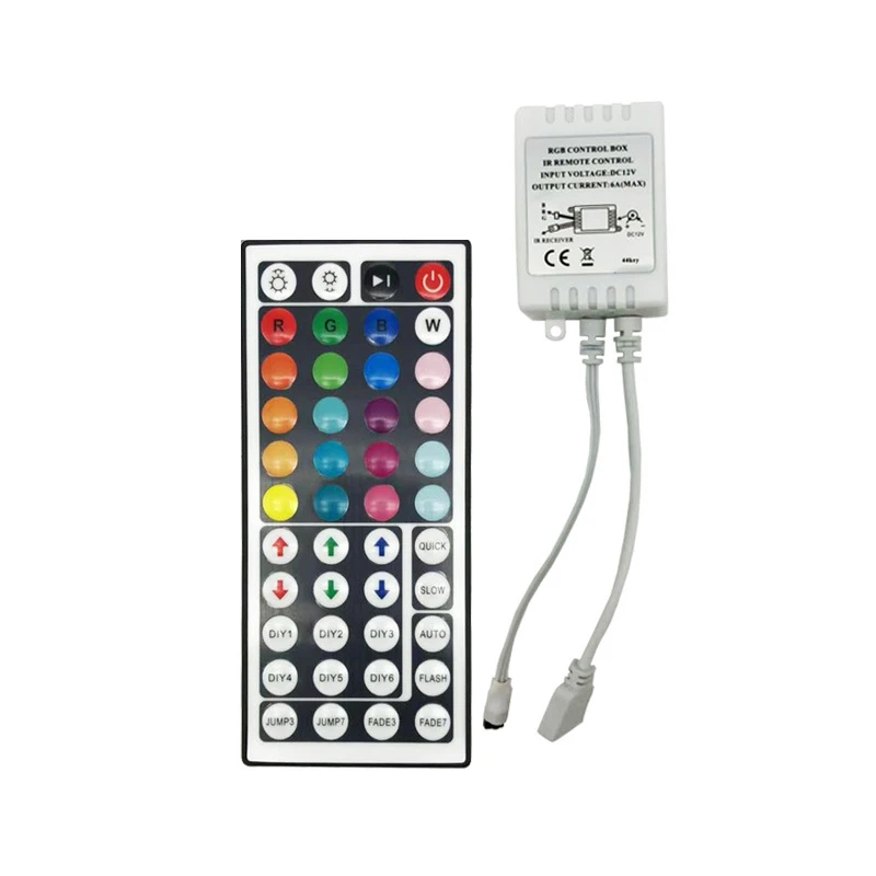 รูปสินค้า ตัวควบคุมไฟ LED RGB 44 ปุ่ม รีโมทคอนโทรล หรี่ไฟ DC12V