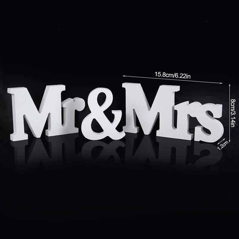 Lettere Decorative Mr E Mrs In Legno Bianco - Per Matrimonio E Decorazioni - Foto 12