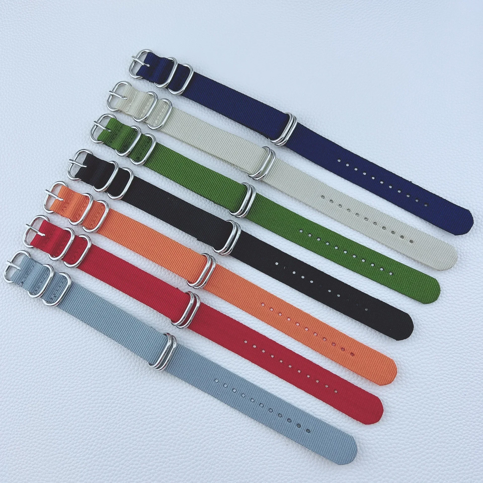 Durable Military-Grade Woven Nylon Watch Strap with Black Buckle