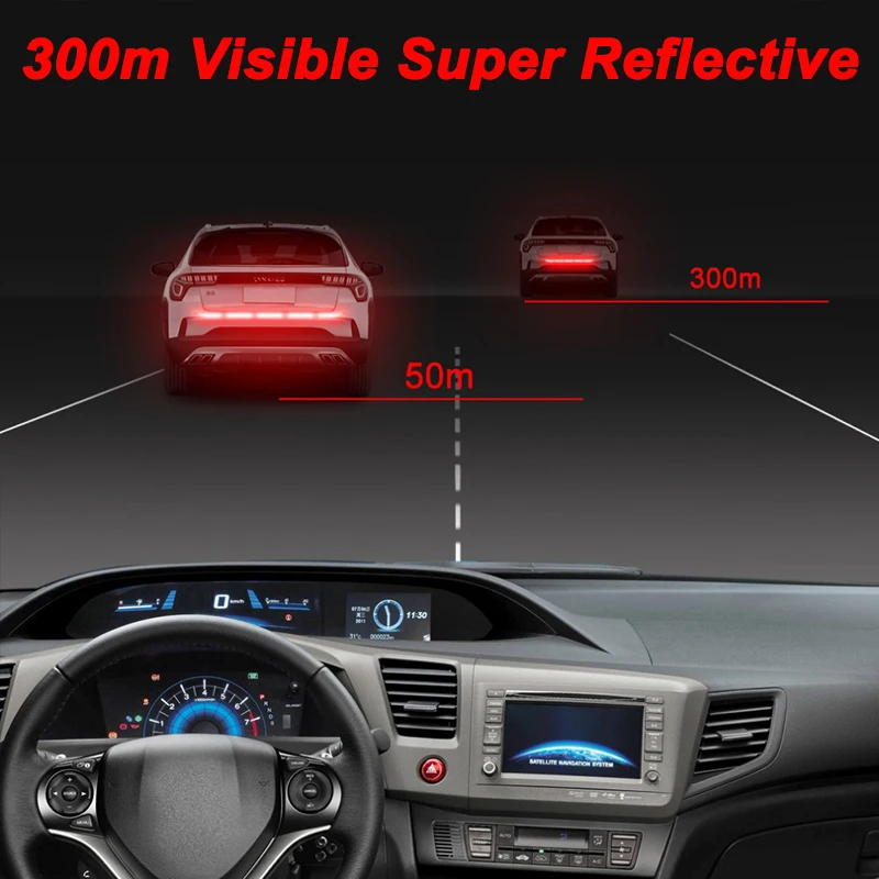90cm Reflective Car Decal Safety Warning Reflector Tape Car Stickers Anti Collision Warning Reflector Sticker Auto Accessories reflective car sticker car reflector sticker reflective stickers reflective sticker car vinyl sticker car door stickers