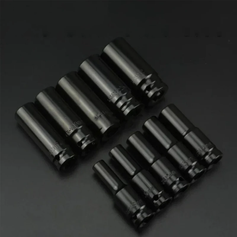 

10pcs 1/2 Interface Socket 8-24mm Extended Hexagonal Socket Pneumatic Air Gun Extension Socket Electric Wrench Socket Head