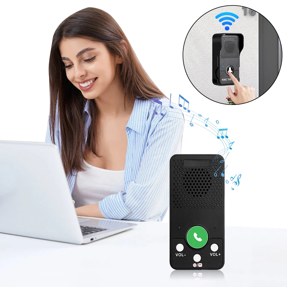 Wireless Rechargeable Doorbell Hands Free Intercom System