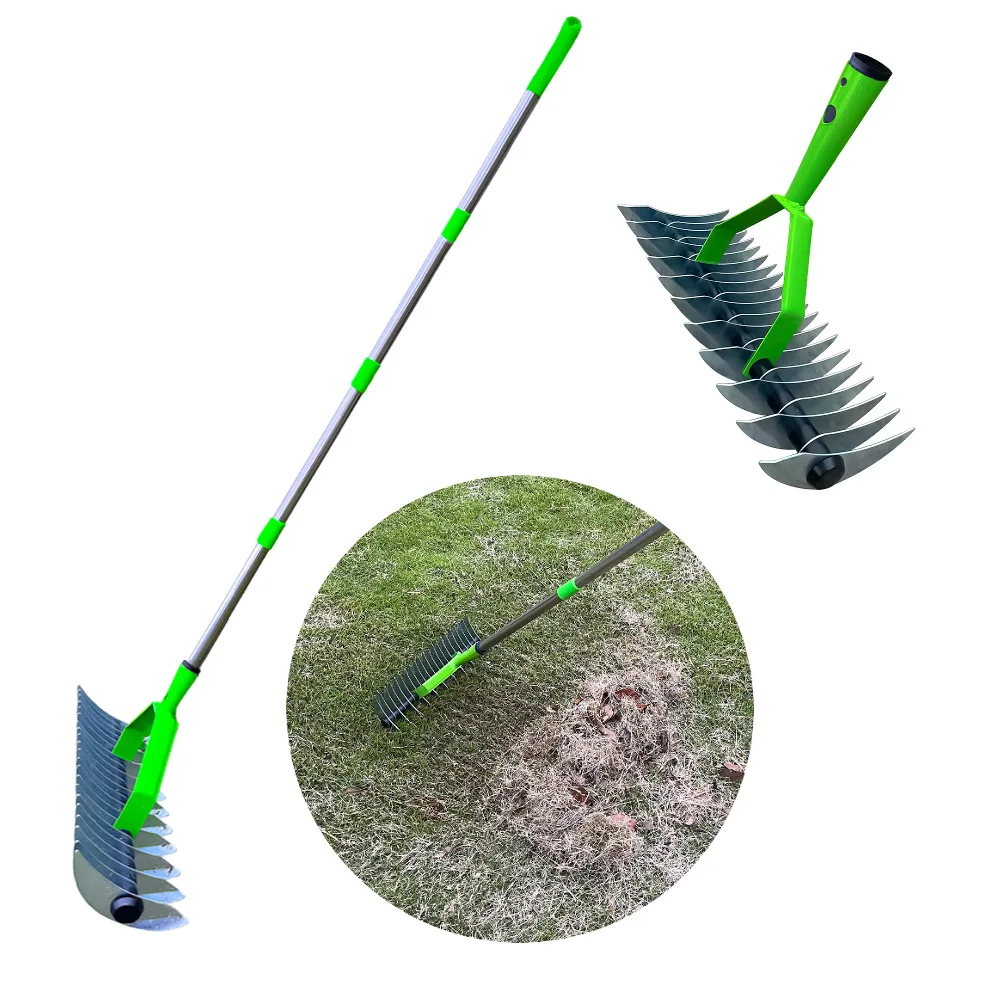 

Thatch Rake Garden Lawn Grass Rakes Hay Deciduous Pine Soil Rakes Gardening Farm Tools