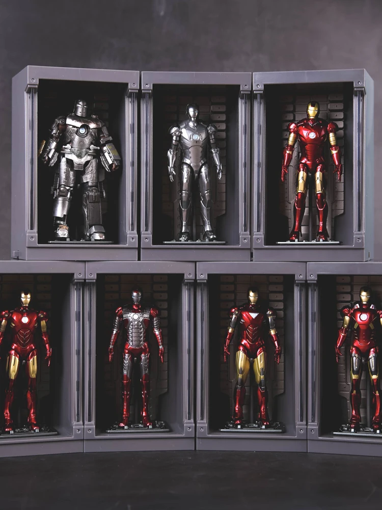 ZD toys 10cm Iron Man Action Figure model MK1-MK7 With Gnaku