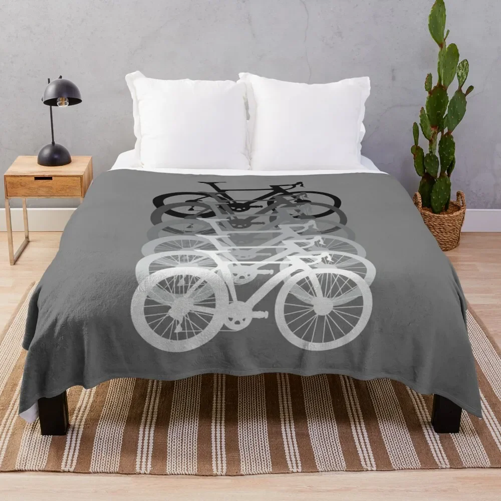 

Road Bike Fade Throw Blanket Plaid Quilt blankets and throws Blankets