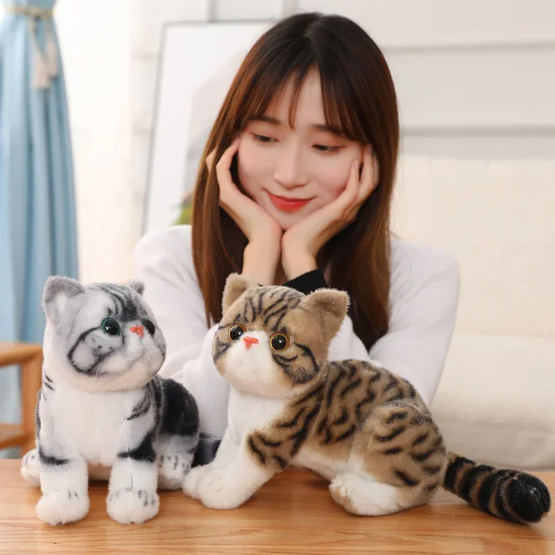 Alien Plush Toy 1pc 26CM Lovely Simulation Cat Peluches Toy Stuffed Soft Pet Cat Dolls Kawaii Animal Plush Toys for Children Kids Birthday Decor