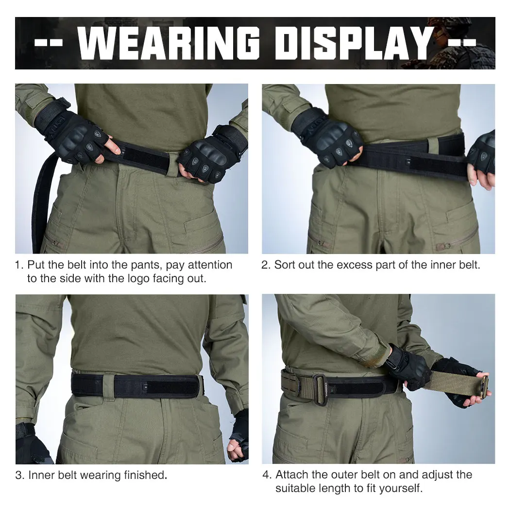 aiGear Tactische Riem | Heren MOLLE Battle Belt | Verstelbare Duty aiGear Tactische Riem | Heren MOLLE Battle Belt | Verstelbare Duty