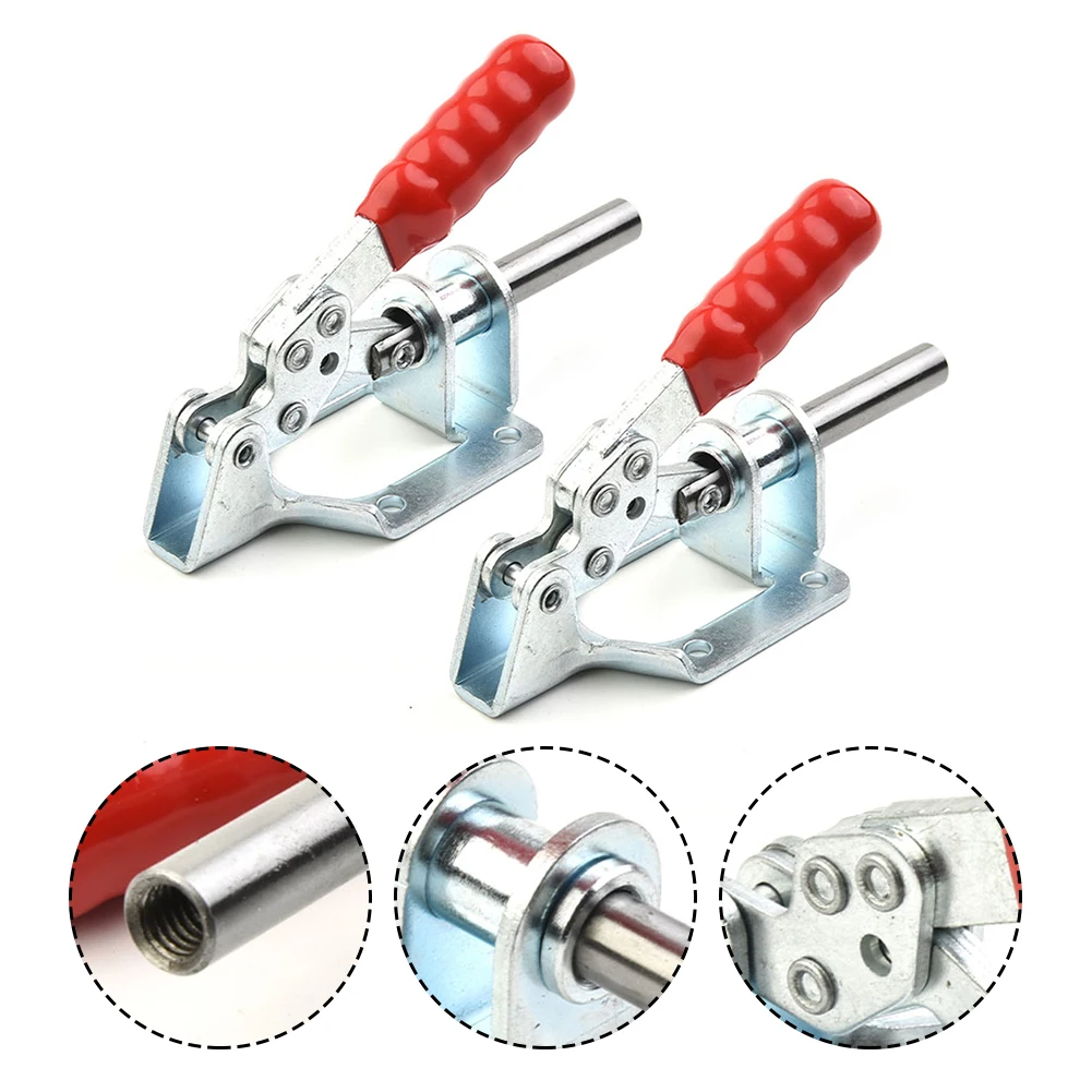 

2Pcs GH-302-FM 136 Kg Toggle Clamp Quick Release Push Pull Action Vertical/Horizontal Type Clamps Hand Tool For Woodworking