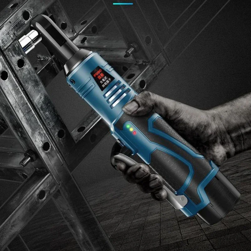 

Automatic 12v Electric Screwdriver Wrench 90° Ratchet Spanner Socket Set Electricians Mechanical Workshop Hand Practical Tool