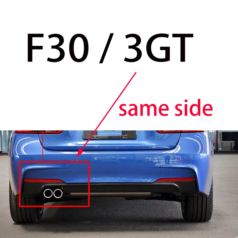 2Pcs 70mm Car Exhaust Muffler Tip Cover For BMW F30 2013-E92 E90 3 Series GT 325i 328i Stainless Steel Accessories exhaust muffler tip