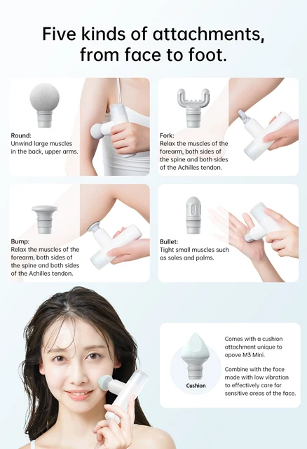 초경량 휴대성, 강력한 진동, 다목적 얼굴 모드