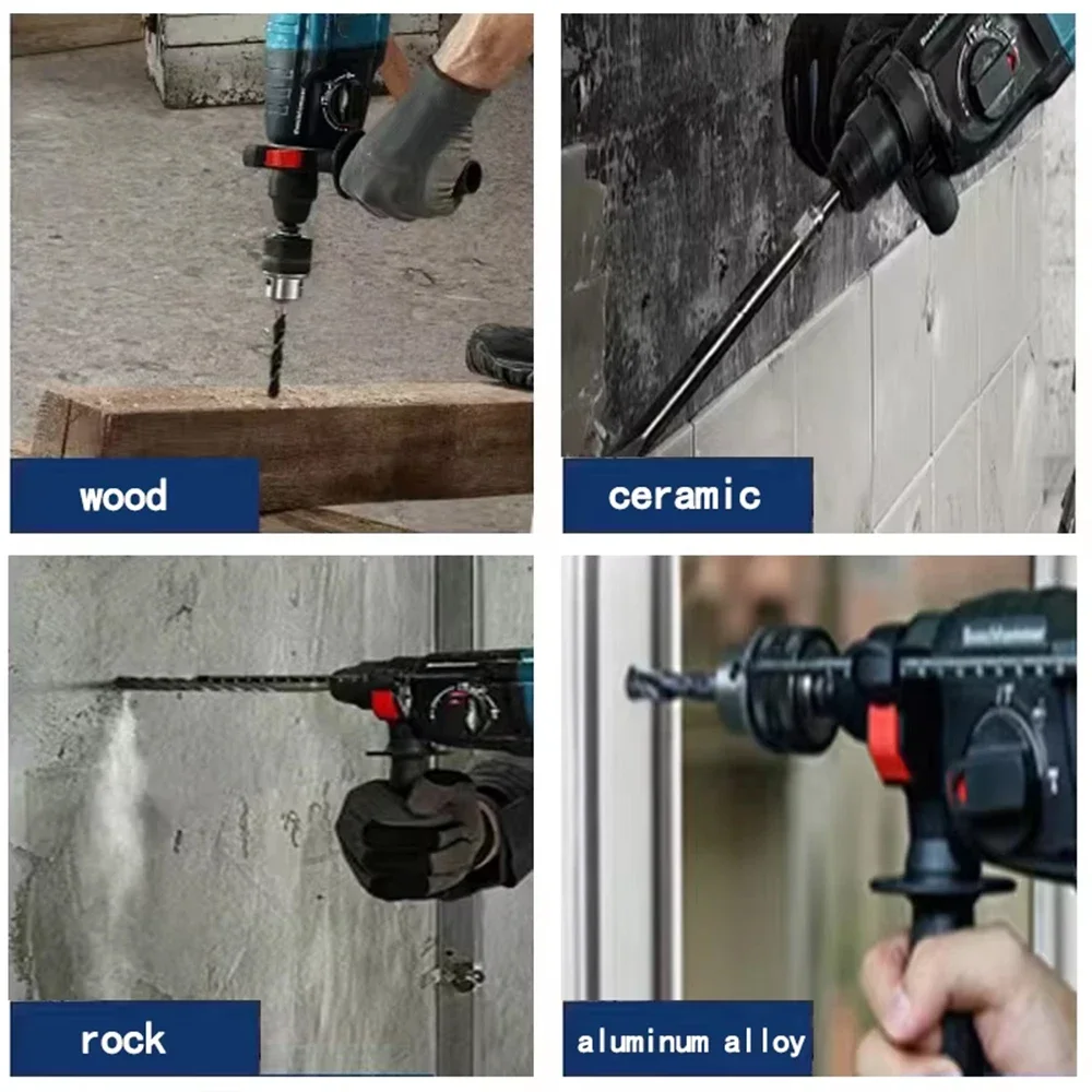 26MM Brushless Electric Hammer Drill Multifunctional Rotary Cordless Rechargeable Power Tools Fit Makita/Dewalt 18V Battery 5