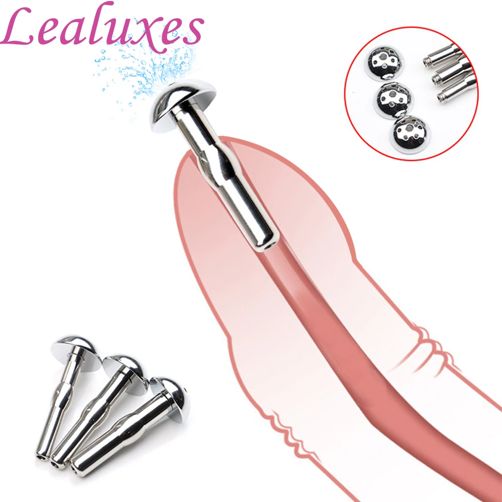 Penis Sex Toys Stainless Steel Hollow Urethral Plug Insert Sounding Rod Penis Plug Urethral Dilators Catheter Male Mastuburator