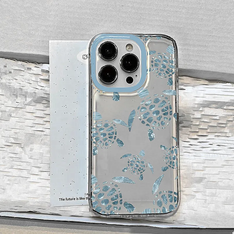 Artistic Blue Ocean Sea Turtle TPU Phone Case Cover