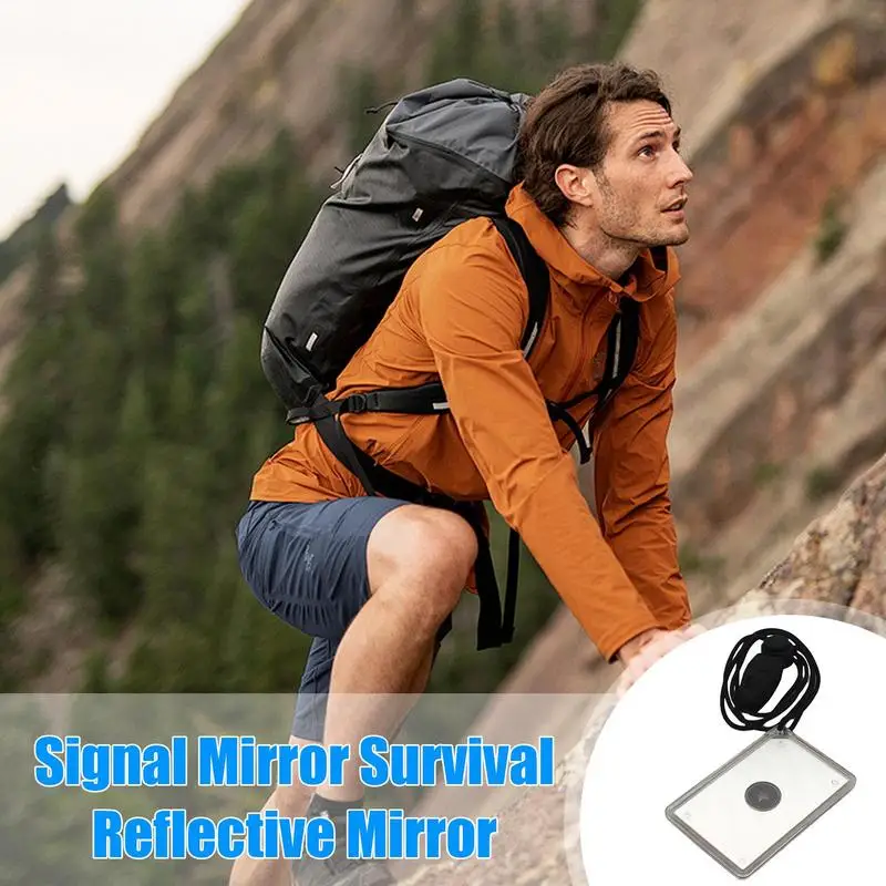 Signal Mirror Survival Signaling Mirror For Outdoor Rescue Outdoor Multifunctional Star Flash Tool Rescue Survival
