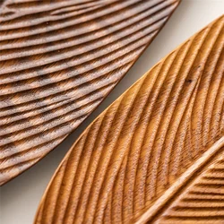 Handcrafted Leaf Design Dinner Tray for Meals, Salads, and Bread (As Shown C)