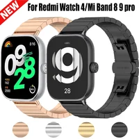 Metal Bands For Redmi Watch 4 5 Strap Stainless Steel Bracelet For Xiaomi Mi Band 8 9 pro Watchband Replaceable Business Correa