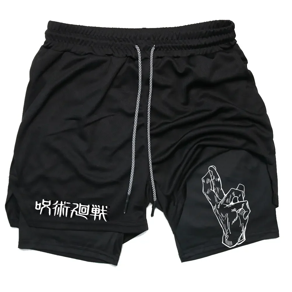 Anime Jujutsu Kaisen Gym Shorts Fitness 2 in 1 Compression Performance Shorts Workout Quick Dry Athletics Short Pants 3