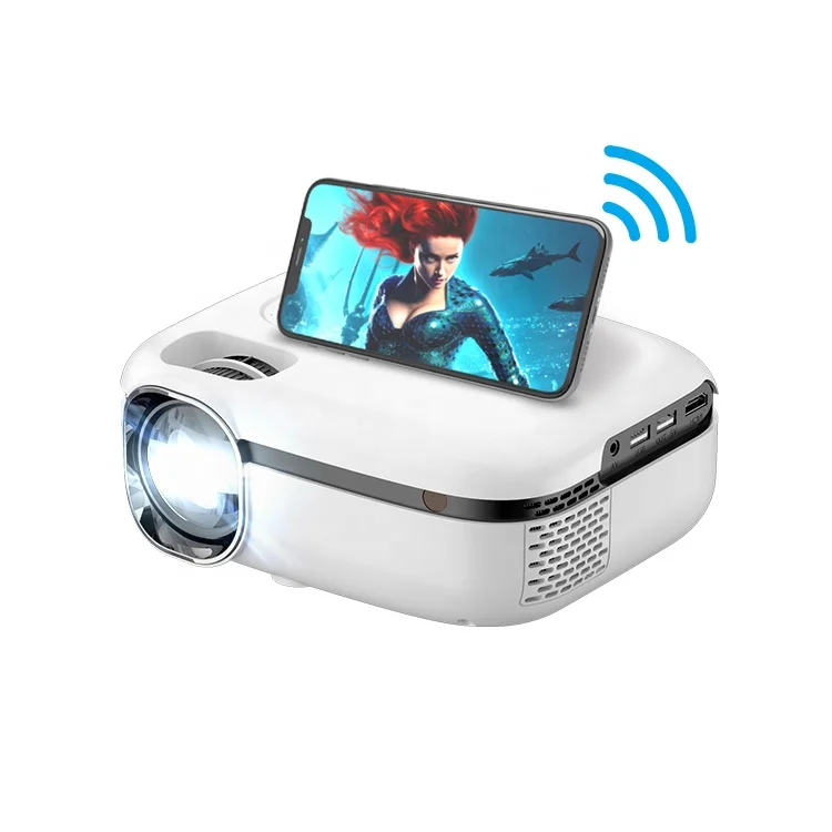 [Amazon Best Sellers] Wireless Projector Rigal High Lumens Pocket Mobile Mini Pc Projector for Gaming