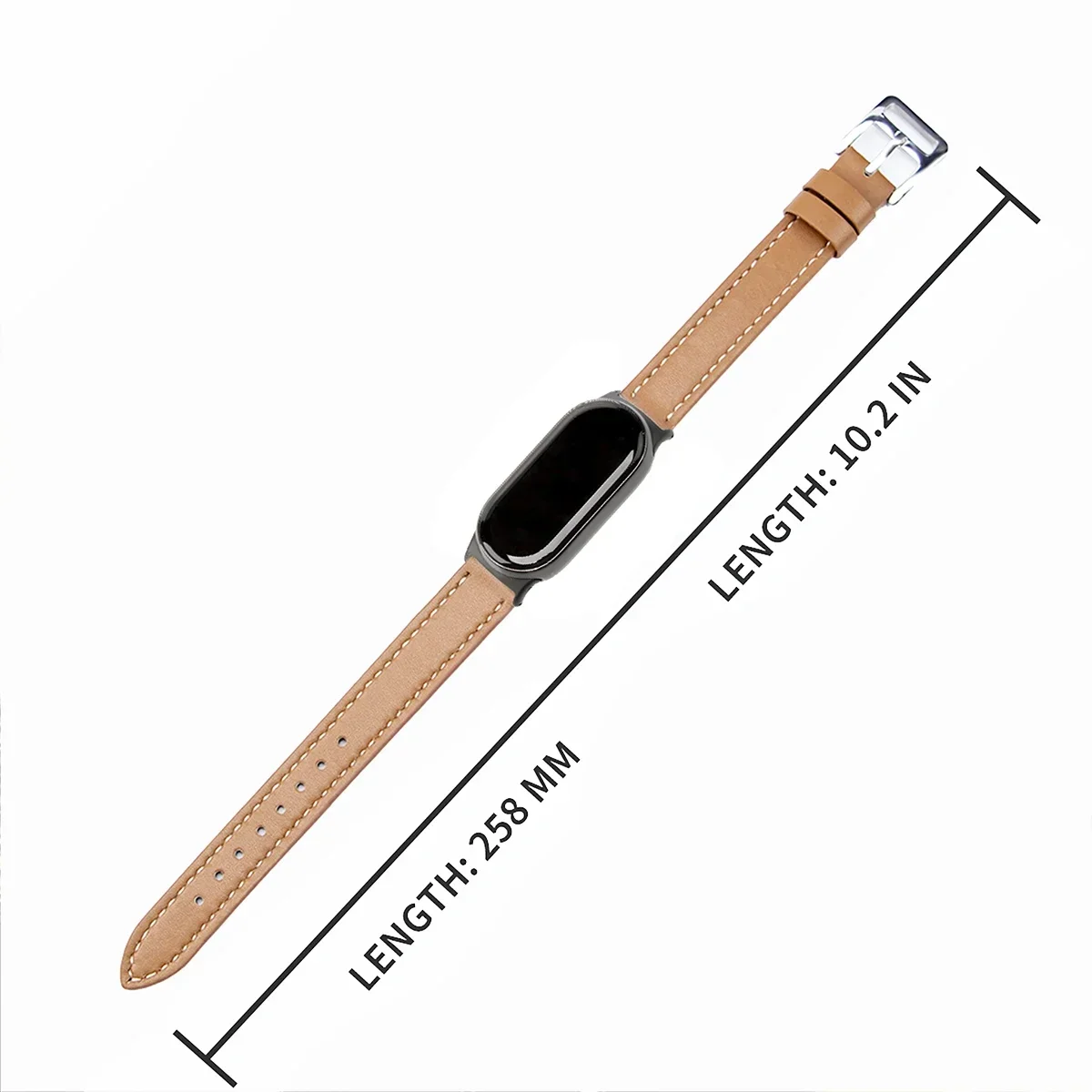 Premium Leather Wrist Strap for Mi Band 8 – Elegant Replacement Sports Bracelet