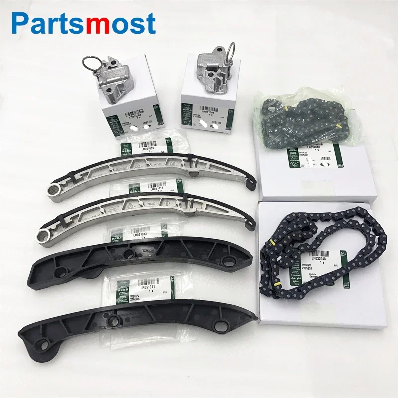 3.0L 5.0L DOHC Timing Chain Tensioner Guide arm For Land Rover Discovery 4 Range Rover Sport LR032048 LR051008 LR051011 012 013 engine timing tool set drive belt tensioner