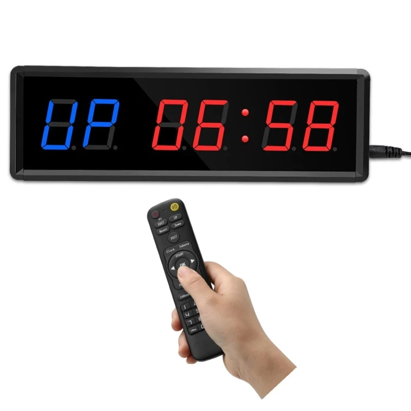 Digital Countdown Clock Stopwatch With Remote LED Interval Timer Clock